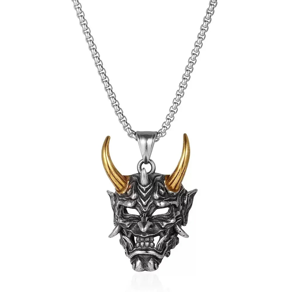 Hip-Hop Style Mens Necklace with Vintage Pearl Drop Pendant - Stainless Steel Alloy Accessory - Buzzastore
