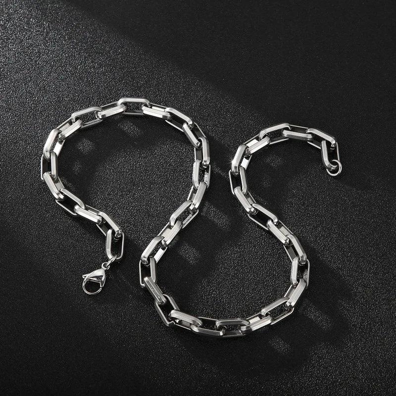 Gold Plated Stainless Steel Big Cable Chain Necklace for Men - Hip Hop Style DIY Accessory - Buzzastore