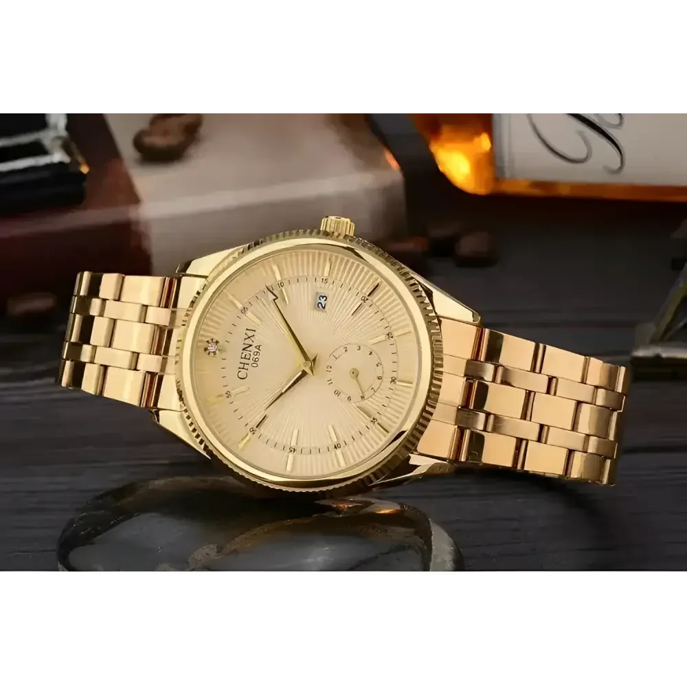 CHENXI Mens Stainless Steel Quartz Watch - Elegant Timepiece for Any Occasion - Buzzastore