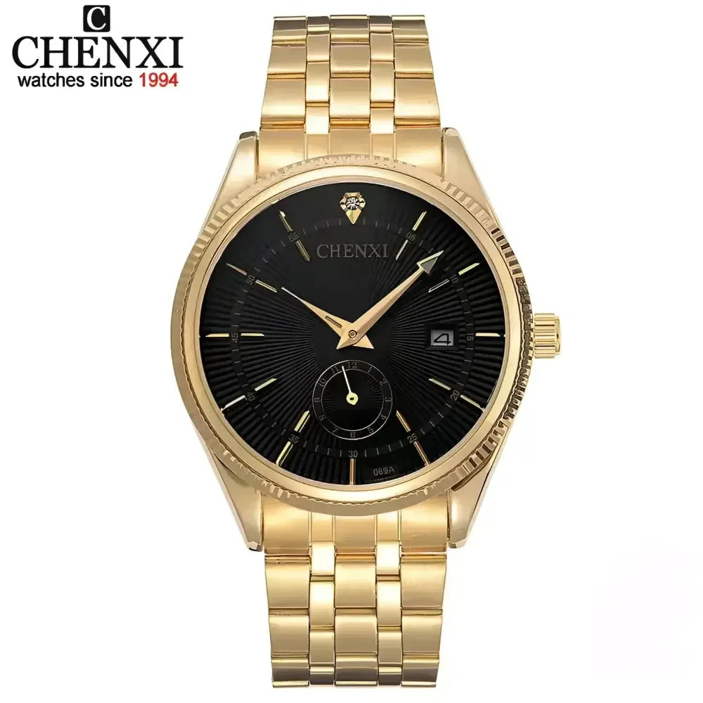 CHENXI Mens Stainless Steel Quartz Watch - Elegant Timepiece for Any Occasion - Buzzastore