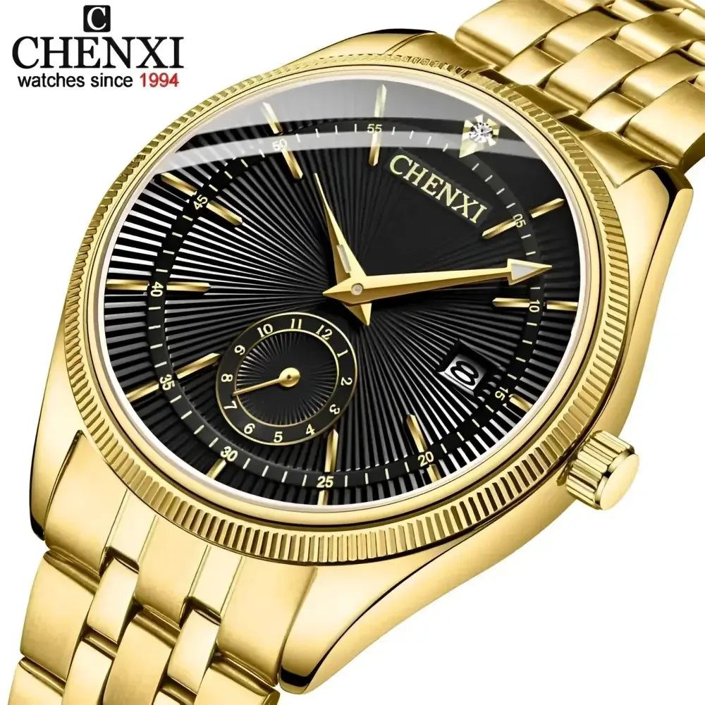 CHENXI Mens Stainless Steel Quartz Watch - Elegant Timepiece for Any Occasion - Buzzastore