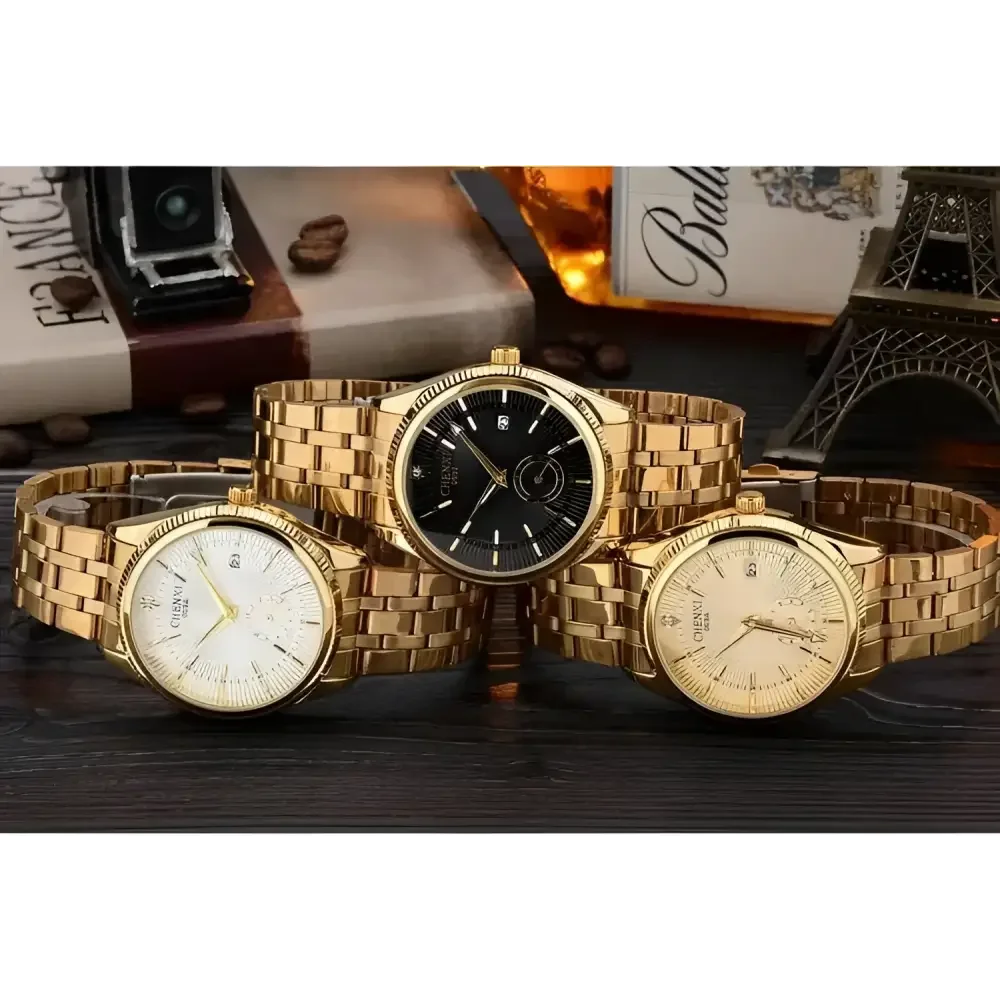 CHENXI Mens Stainless Steel Quartz Watch - Elegant Timepiece for Any Occasion - Buzzastore