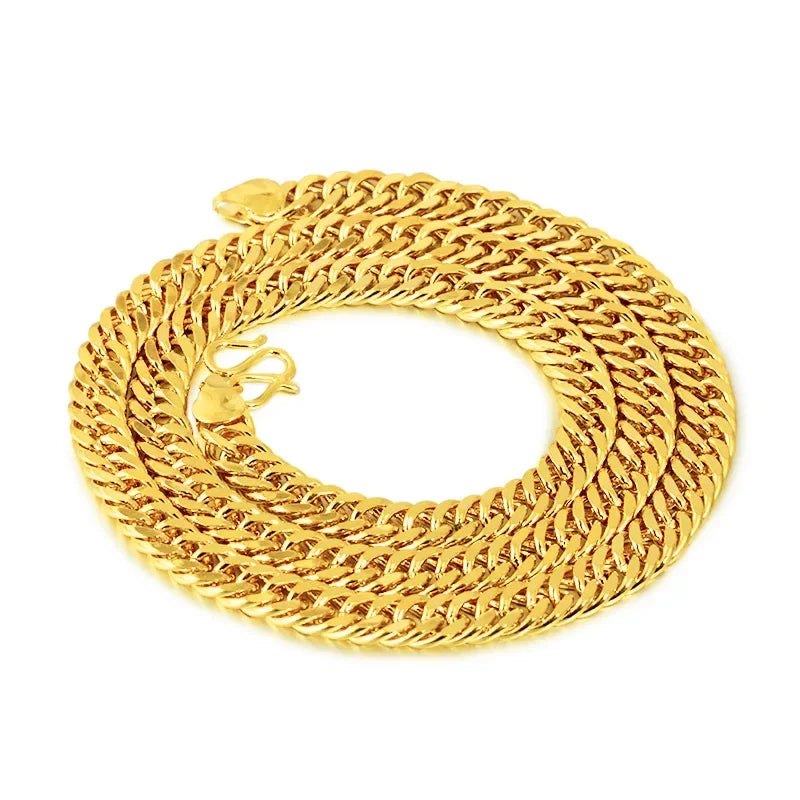 24K Gold Filled Necklace for Men Women - 10mm Solid Gold Jewelry - Buzzastore