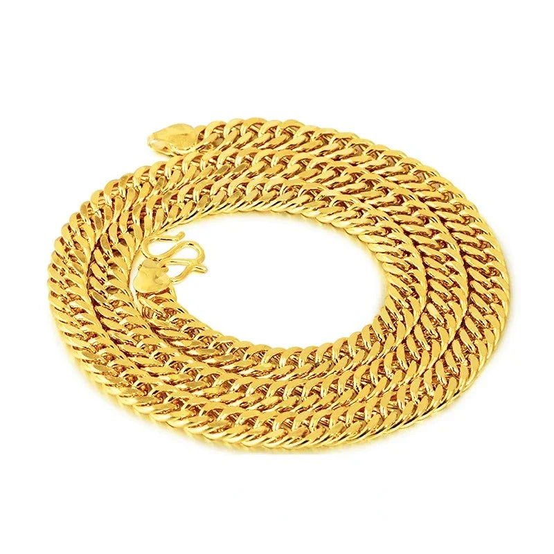 24K Gold Filled Necklace for Men Women - 10mm Solid Gold Jewelry - Buzzastore