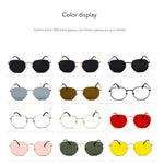 Hexagon Metal Frame Sunglasses for Men Women - Gold Tea Fishing Eyewear UV400 - Buzzastore