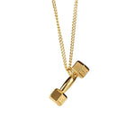 Stainless Steel Dumbbell Pendant Necklace for Fitness Enthusiasts - Buzzastore