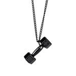 Stainless Steel Dumbbell Pendant Necklace for Fitness Enthusiasts - Buzzastore