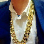 Hip Hop Big Chain Necklace for Men - Exaggerated Geometric Resin Choker for Cocktail Parties - Buzzastore