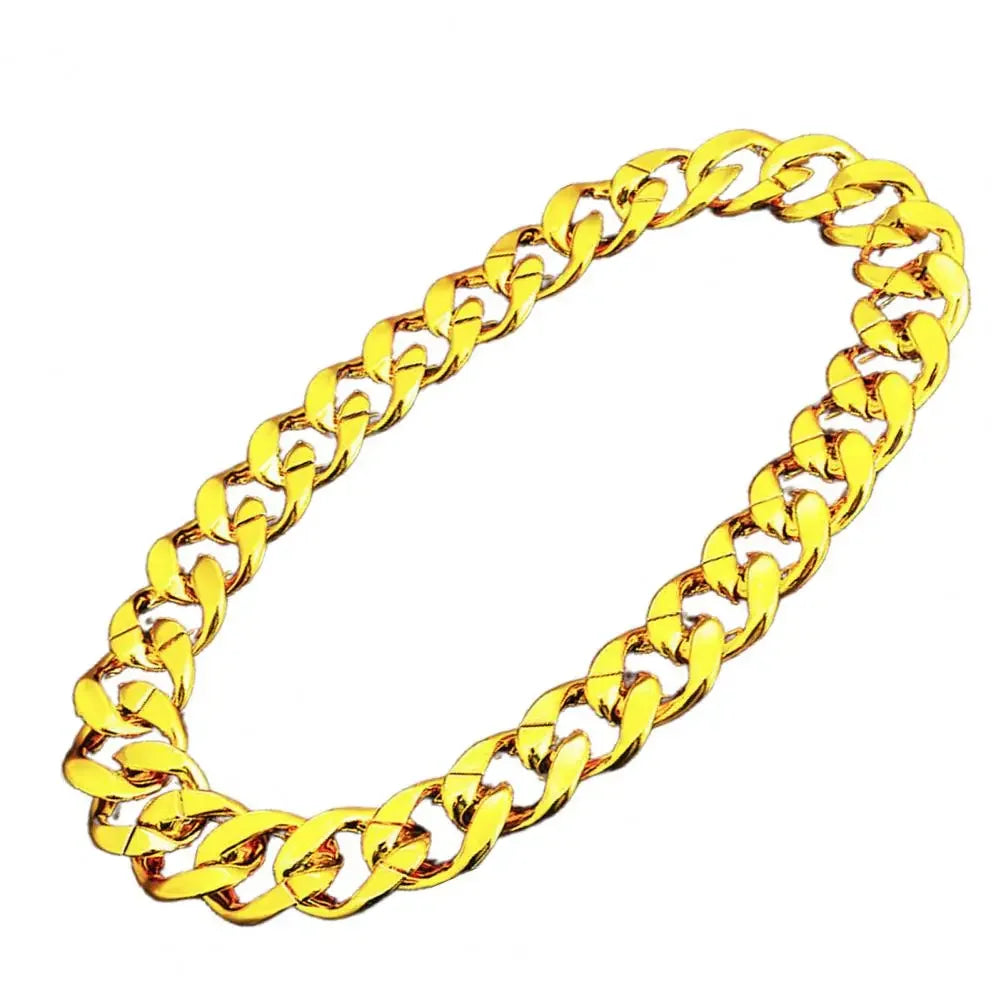 Hip Hop Big Chain Necklace for Men - Exaggerated Geometric Resin Choker for Cocktail Parties - Buzzastore