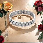 Mens Stainless Steel Thick Chain Bracelet - Hip Hop Light Luxury Fashion Accessory - Buzzastore