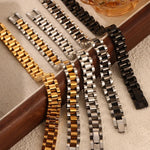 Mens Stainless Steel Thick Chain Bracelet - Hip Hop Light Luxury Fashion Accessory - Buzzastore