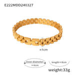 Mens Stainless Steel Thick Chain Bracelet - Hip Hop Light Luxury Fashion Accessory - Buzzastore