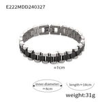 Mens Stainless Steel Thick Chain Bracelet - Hip Hop Light Luxury Fashion Accessory - Buzzastore