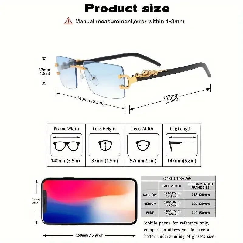 Classic Frameless Casual Glasses for Men - Timeless Style Comfort - Buzzastore