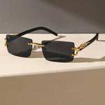 Classic Frameless Casual Glasses for Men - Timeless Style Comfort - Buzzastore