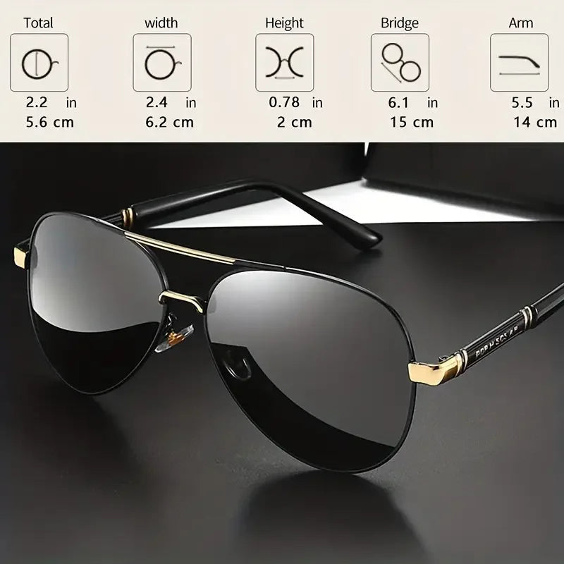 Polarized Sunglasses for Men Women Stylish Large Frame Fashion Eyewear - Buzzastore
