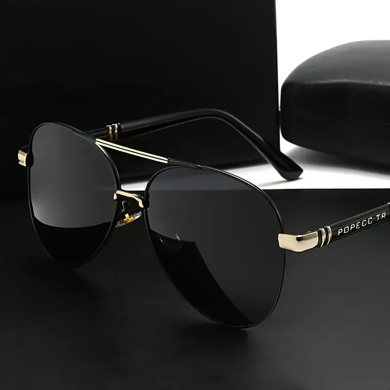 Polarized Sunglasses for Men Women Stylish Large Frame Fashion Eyewear - Buzzastore