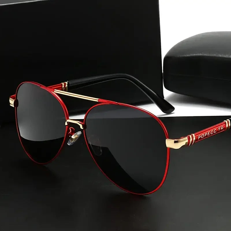 Polarized Sunglasses for Men Women Stylish Large Frame Fashion Eyewear - Buzzastore