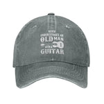 Funny Old Man with Guitar Baseball Cap - Never Underestimate a Music Lover - Buzzastore