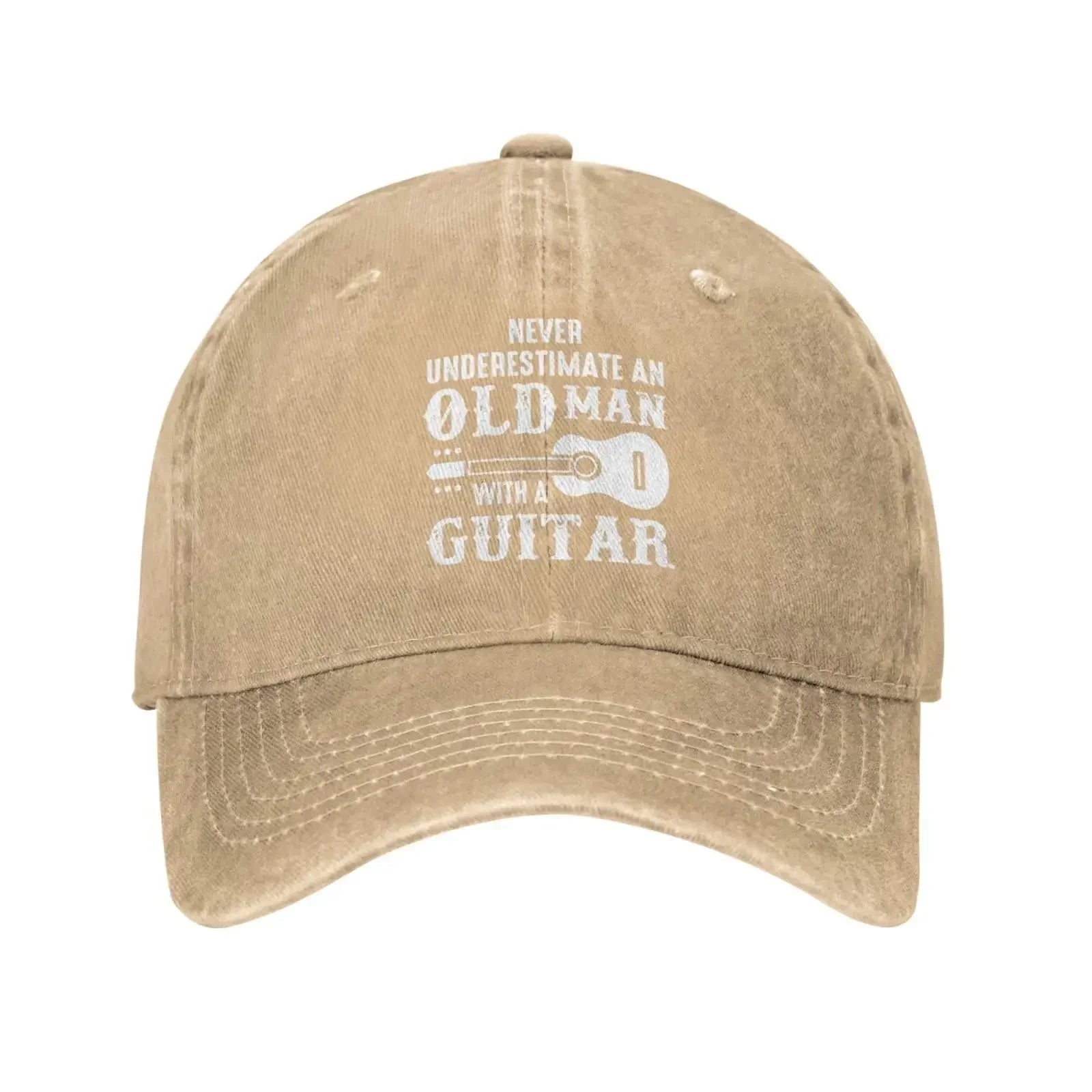 Funny Old Man with Guitar Baseball Cap - Never Underestimate a Music Lover - Buzzastore