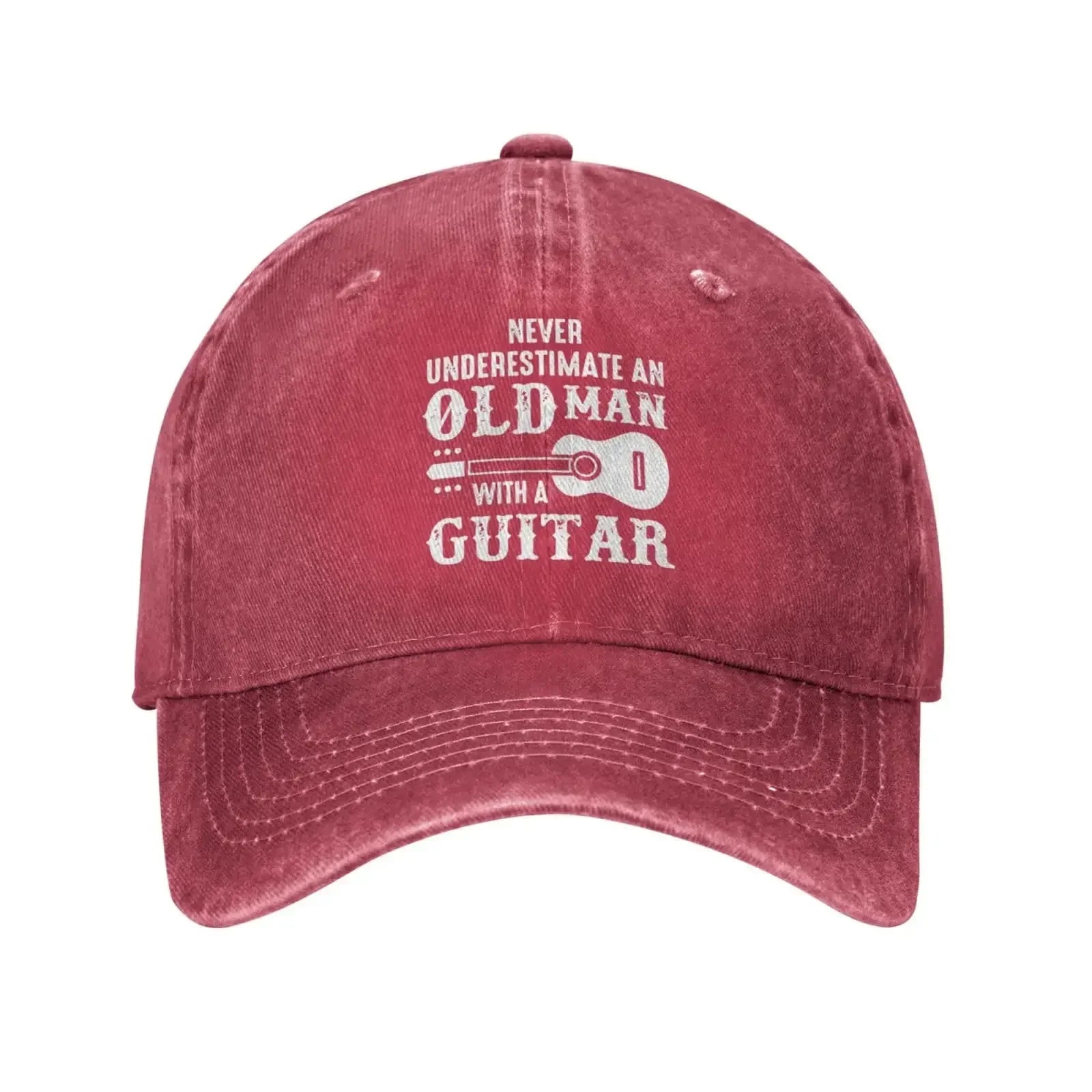 Funny Old Man with Guitar Baseball Cap - Never Underestimate a Music Lover - Buzzastore