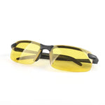 Night Vision Anti-Glare Driving Sunglasses for Men Women - Half Frame Outdoor Sport Goggles for Day and Night Use - Buzzastore