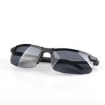 Night Vision Anti-Glare Driving Sunglasses for Men Women - Half Frame Outdoor Sport Goggles for Day and Night Use - Buzzastore