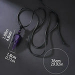 Natural Amethyst Pendant Necklace - Elegant Stone Jewelry Accessory - Buzzastore