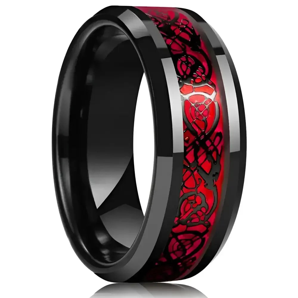 Celtic Dragon Stainless Steel Ring for Men Bold and Unique Design - Buzzastore