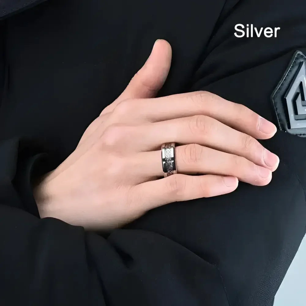 Celtic Dragon Stainless Steel Ring for Men Bold and Unique Design - Buzzastore