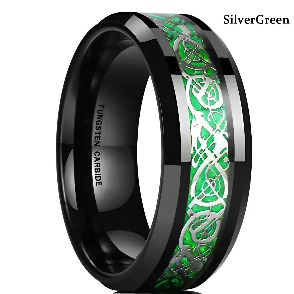 Celtic Dragon Stainless Steel Ring for Men Bold and Unique Design - Buzzastore