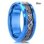 Celtic Dragon Stainless Steel Ring for Men Bold and Unique Design - Buzzastore