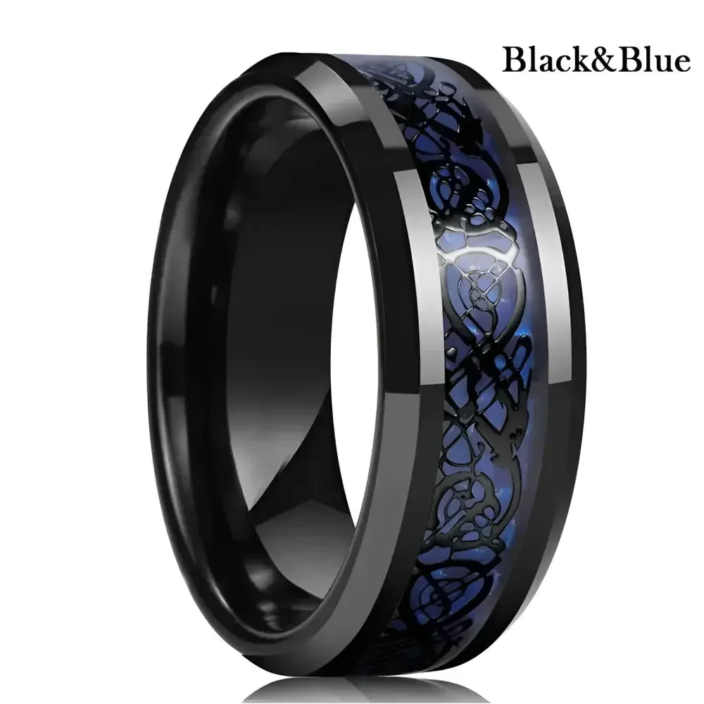 Celtic Dragon Stainless Steel Ring for Men Bold and Unique Design - Buzzastore
