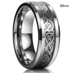 Celtic Dragon Stainless Steel Ring for Men Bold and Unique Design - Buzzastore