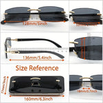Gradient Rectangular Sunglasses - Stylish Sun Shades for Men Women - Buzzastore