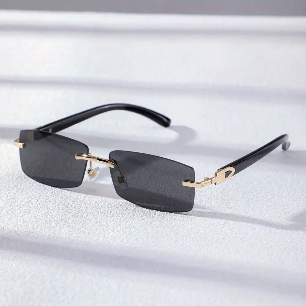 Gradient Rectangular Sunglasses - Stylish Sun Shades for Men Women - Buzzastore