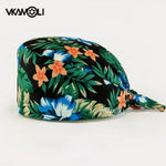 Adjustable Flower Print Scrubs Hat for Women - Ideal for Health Workers Beauty Salons and Pet Stores - Buzzastore