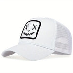 Unisex Smiling Face Embroidery Baseball Cap for Casual Style - Buzzastore