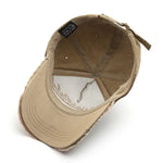 Distressed Denim Baseball Cap - Stylish Vintage Washed Design - Buzzastore