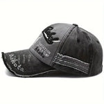 Distressed Denim Baseball Cap - Stylish Vintage Washed Design - Buzzastore