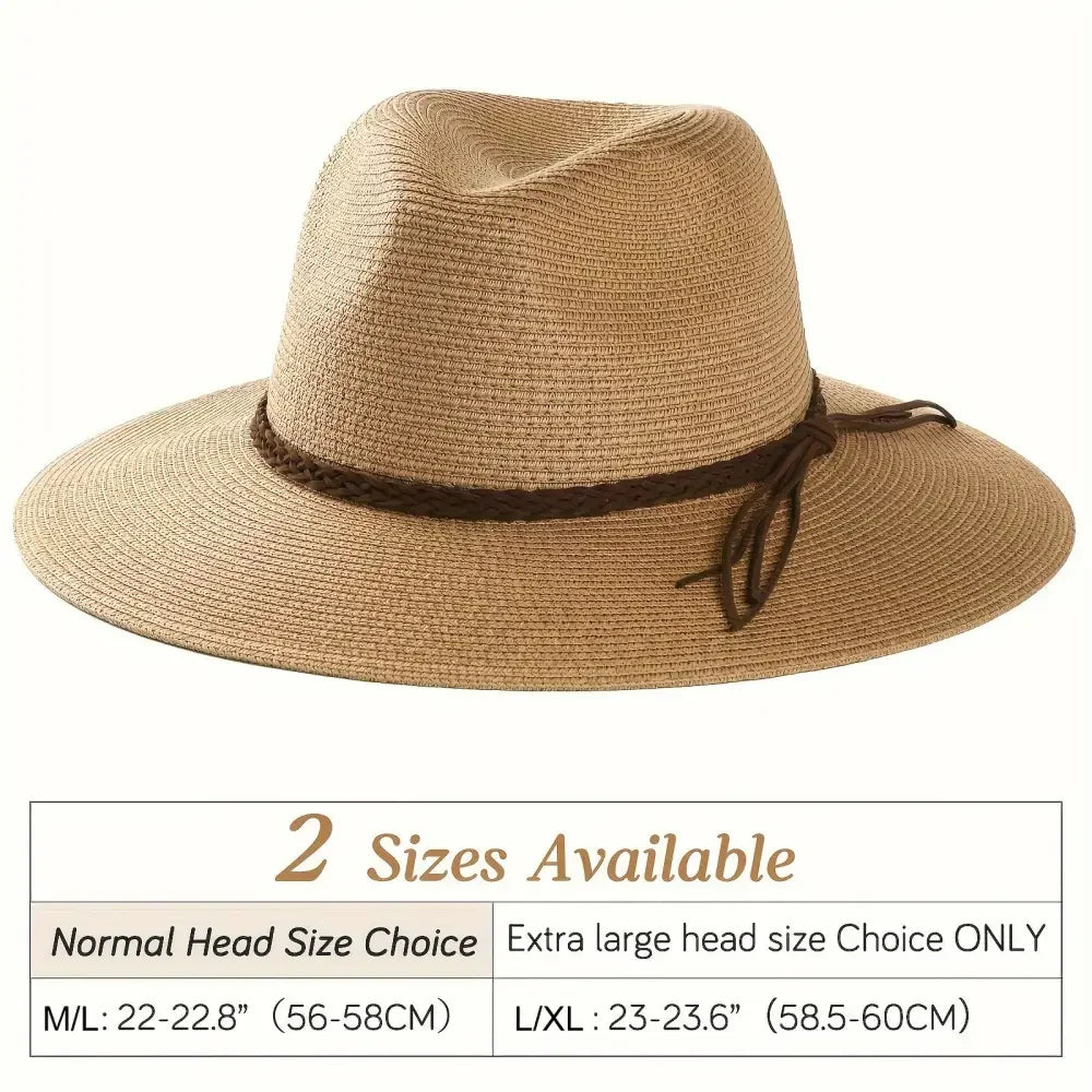 Classic Panama Fedora with Braided Belt Detail - Buzzastore