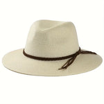 Classic Panama Fedora with Braided Belt Detail - Buzzastore