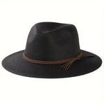 Classic Panama Fedora with Braided Belt Detail - Buzzastore