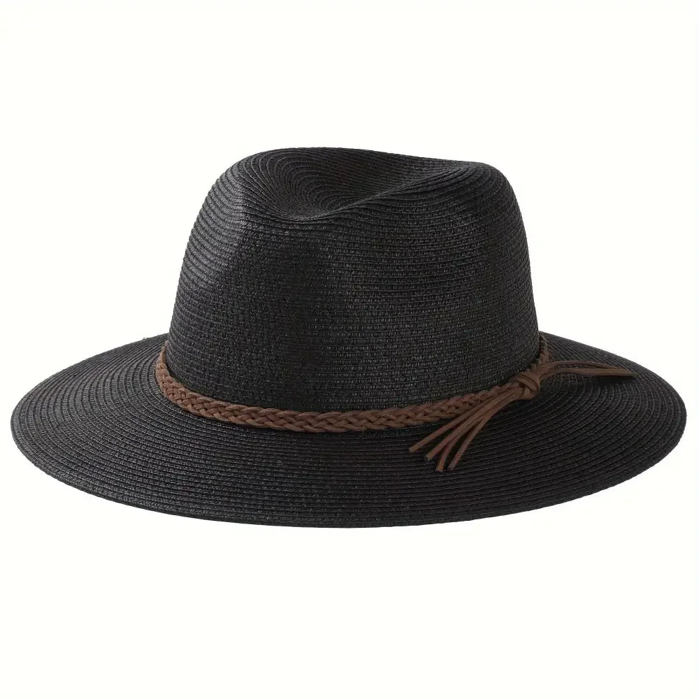 Classic Panama Fedora with Braided Belt Detail - Buzzastore