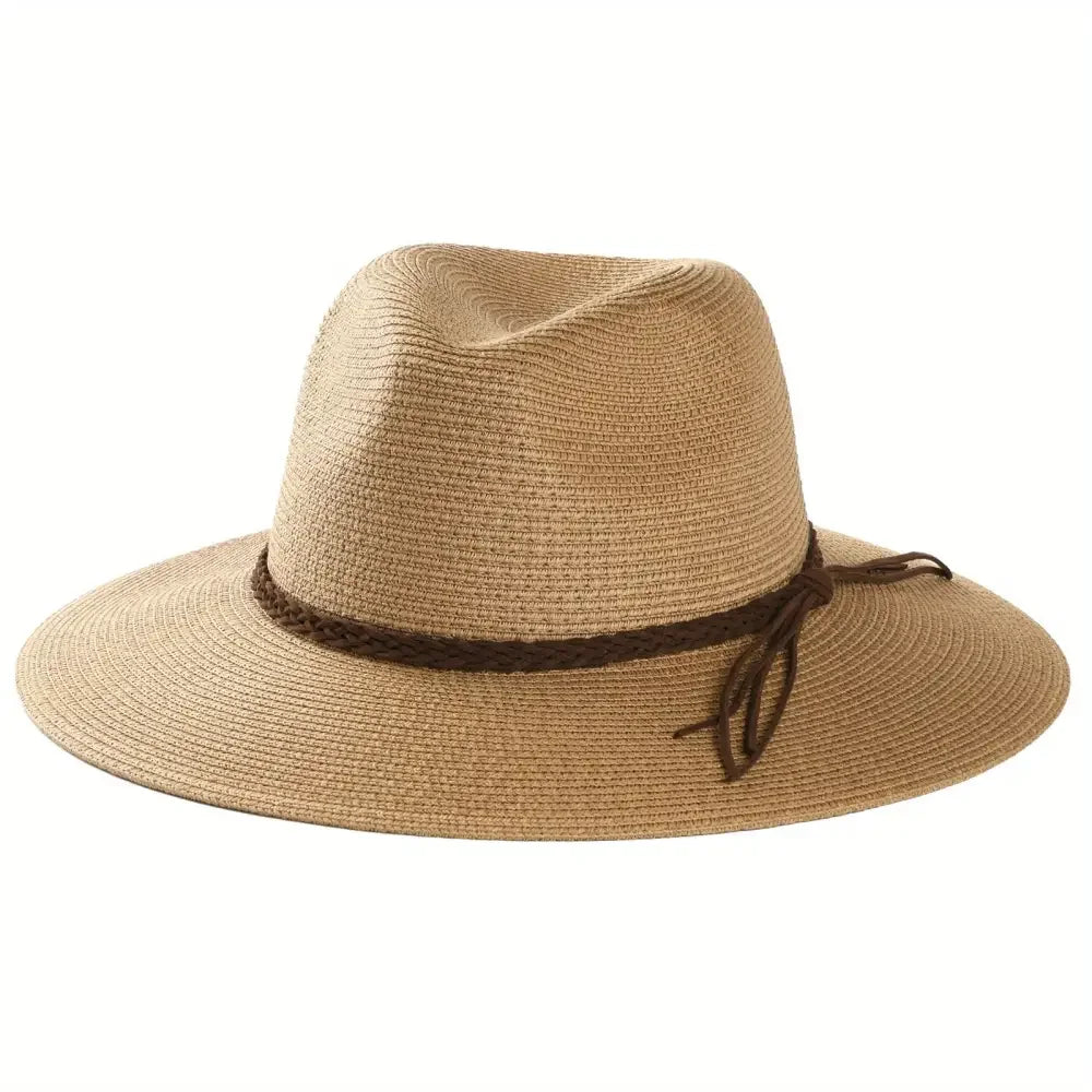 Classic Panama Fedora with Braided Belt Detail - Buzzastore