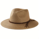 Classic Panama Fedora with Braided Belt Detail - Buzzastore