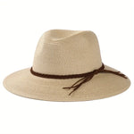 Classic Panama Fedora with Braided Belt Detail - Buzzastore