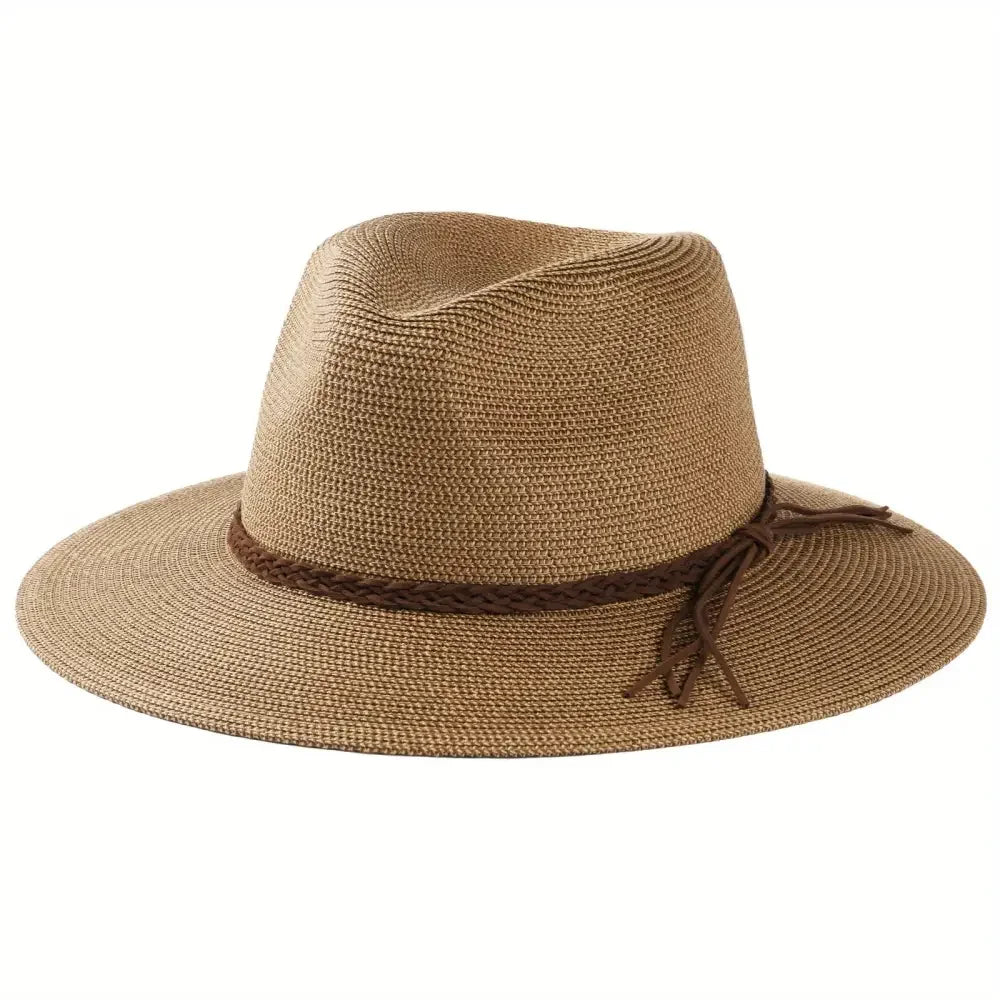Classic Panama Fedora with Braided Belt Detail - Buzzastore