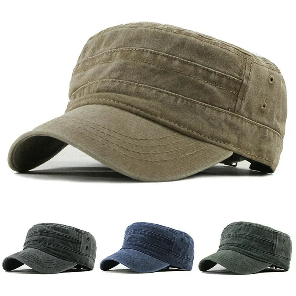 Mens Flat-topped Casual Baseball Cap - Trendy Summer Sun Hat - Buzzastore