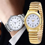 Couples Quartz Wristwatches with Flexible Stretch Bands - Simple Casual Design for Men and Women - Buzzastore